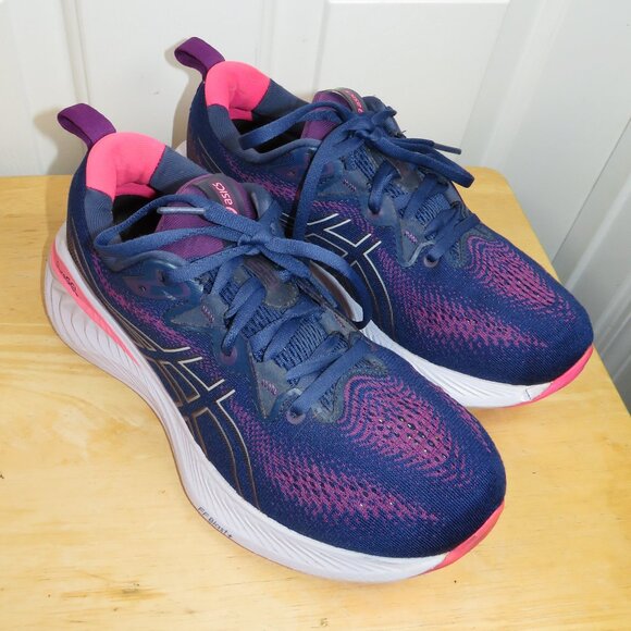 Asics Gel Cumulus 25 Deep Ocean Lilac Hint Womens Size 9 PureGel FF Blast+ - Picture 1 of 8
